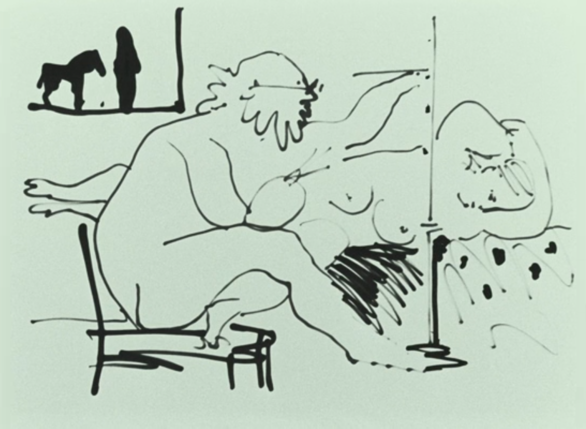 Le mystére Picasso di Henri Georges clouzot, fotogramma dal film